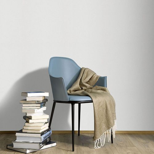 Non-woven wallpaper textile look plain cream white 10463-14