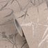 Non-woven wallpaper floral beige silver metallic 79004-3 4
