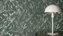 Non-woven wallpaper Floral Green Silver Metallic 79004-5 1