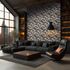 Non-woven wallpaper graphic black grey metallic 79197-5 5
