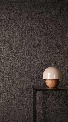 Non-woven wallpaper plain black gold metallic 79201-7