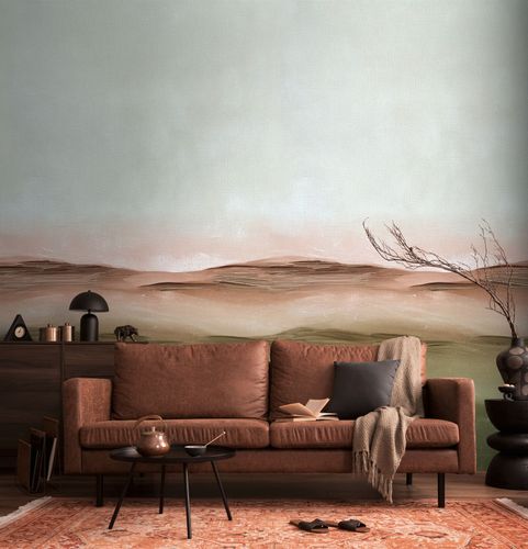 Photo wallpaper landscape green brown blue 79216-5