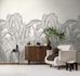 Photo wallpaper Leaves Tropical Grey Black 79217-1 1