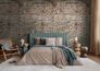 Photo wallpaper stone look industrial grey red 79217-2 4