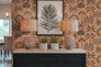 Non-woven wallpaper leaves orange black metallic 79163-3 5