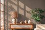 Non-woven wallpaper plain textile look brown beige 79165-2 1
