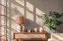 Non-woven wallpaper plain textile look beige cream 79165-5 1