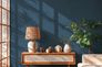 Non-woven wallpaper plain textile look dark blue 79165-8 1