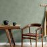 Non-woven wallpaper leaf pattern texture green cream 35377 1