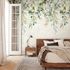 Photo Wallpaper Floral Concrete Look Beige Green 42176 1