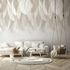 Photo Wallpaper Leaves Concrete Look Beige Cream 42222 1