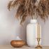 Non-woven wallpaper Plain plaster look texture Pink 82557 1