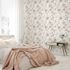 Non-woven Wallpaper Flowers Leaves White Beige Green 89024 1