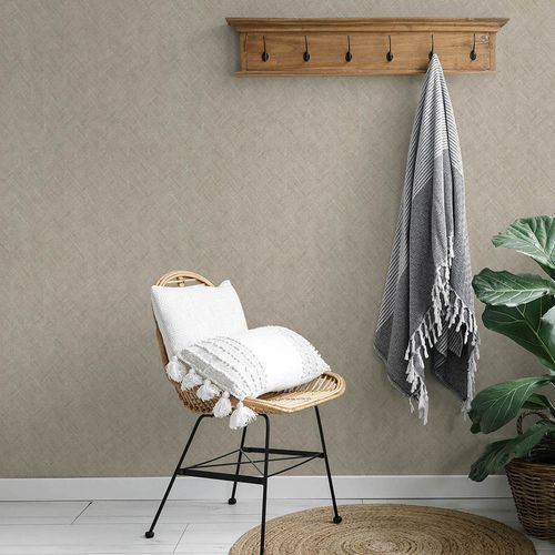 Non-woven Wallpaper Graphic Plain Brown Taupe 10589-11