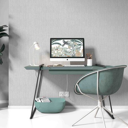 Non-woven Wallpaper Plain Grey Beige Glitter 10590-10