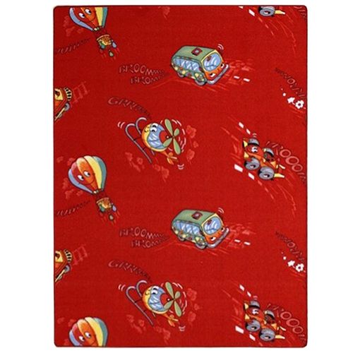 Carpet / rug kids Carpet / rug racing car & Co 133 cm x 200 cm / 52.36 '' x 78.74 '' red