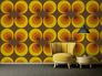 Wallpaper retro deluxe brown red circles 7013-12 5