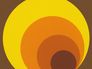 Wallpaper retro deluxe brown red circles 7013-12 1