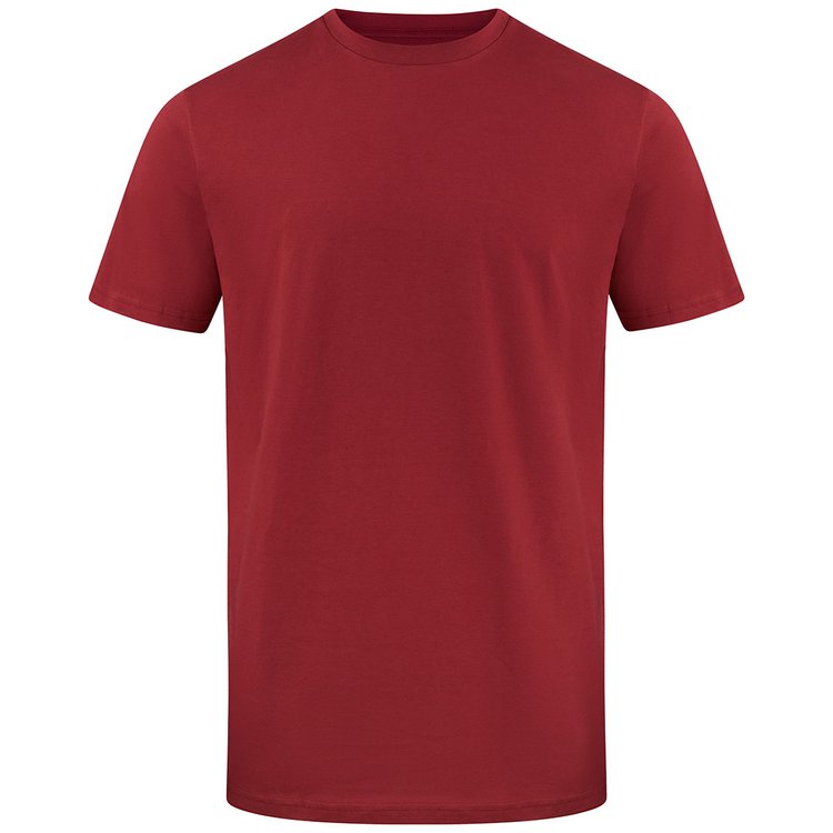 Herren T-Shirt extra lang in dunkelrot