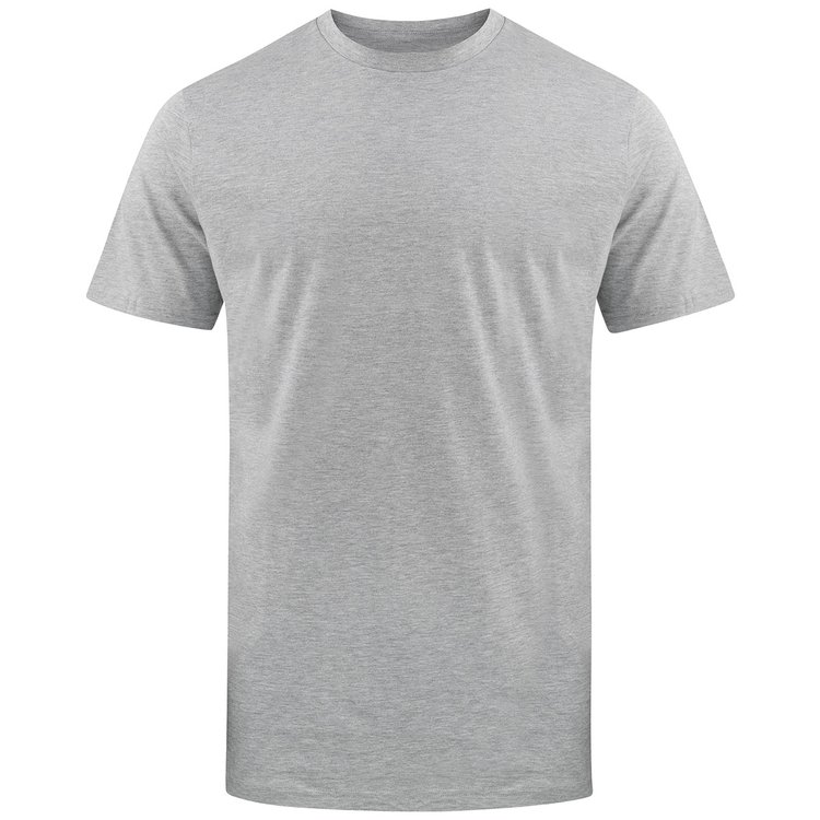 T-Shirt extra lang Rundhals grau melange