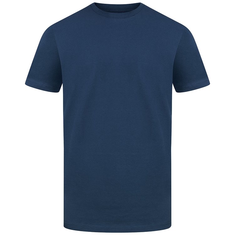 Extra langes Herren T-Shirt nachtblau Rundhals