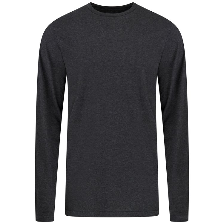 Langarmshirt extra lang - anthrazit melange