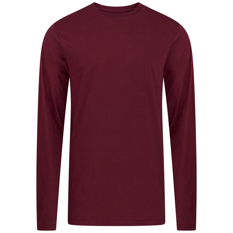 Langarmshirt extra lang - weinrot