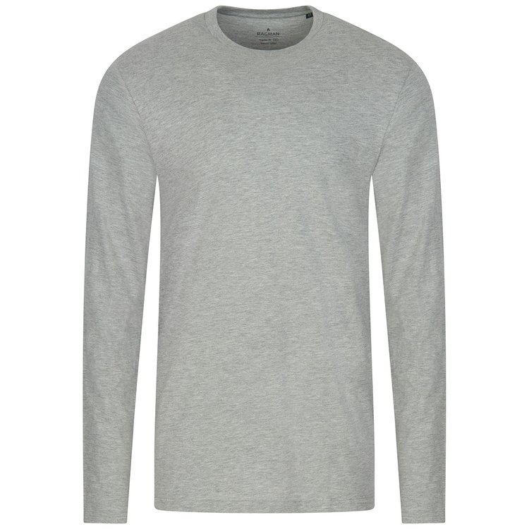 Langarmshirt extra lang - grau melange