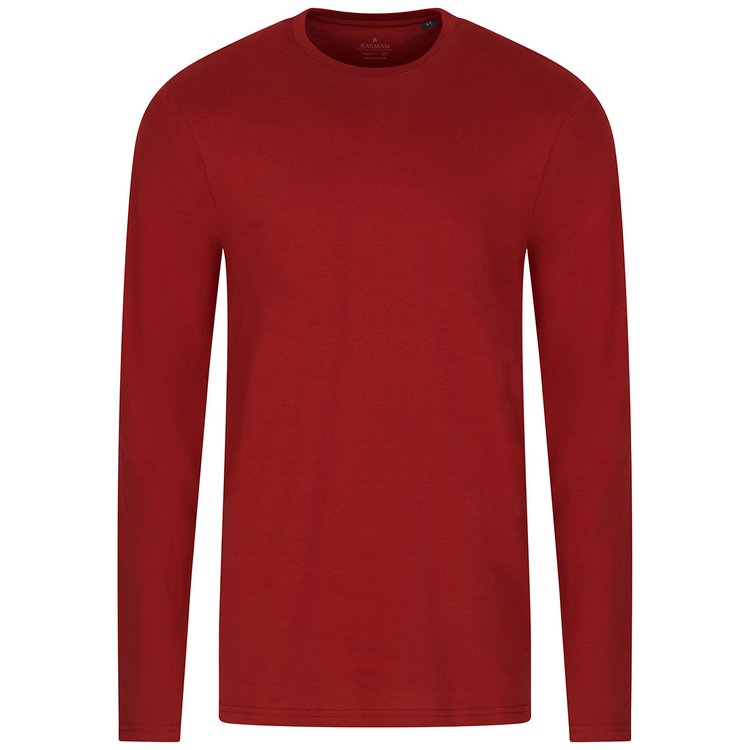 Langarmshirt extra lang - dunkelrot