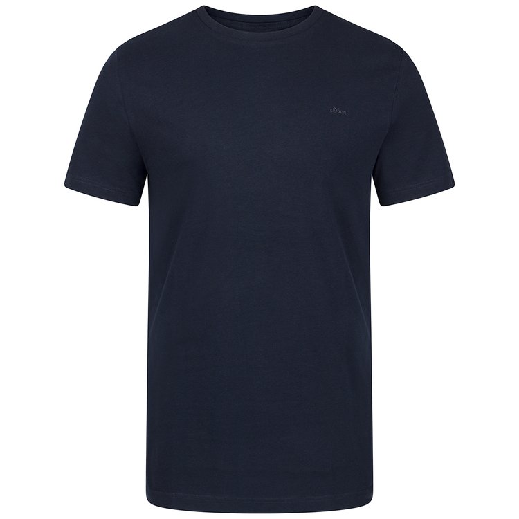 T Shirt extralang in dunkelblau