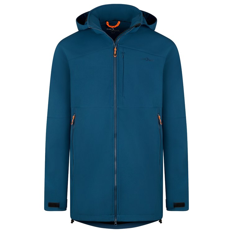 Softshelljacke mit Microfleece-Futter, extra lang - petrol