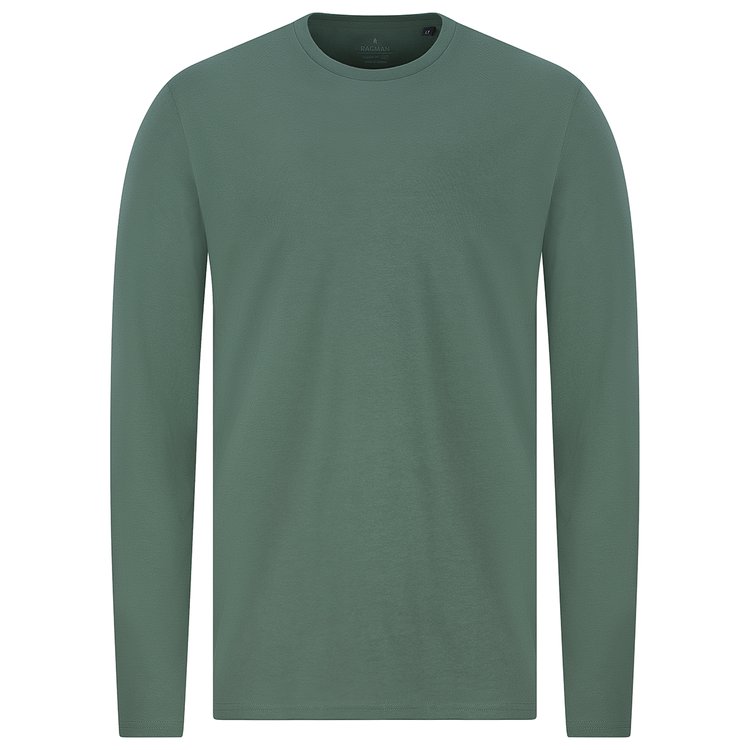 Langarmshirt extra lang - salbeigrün
