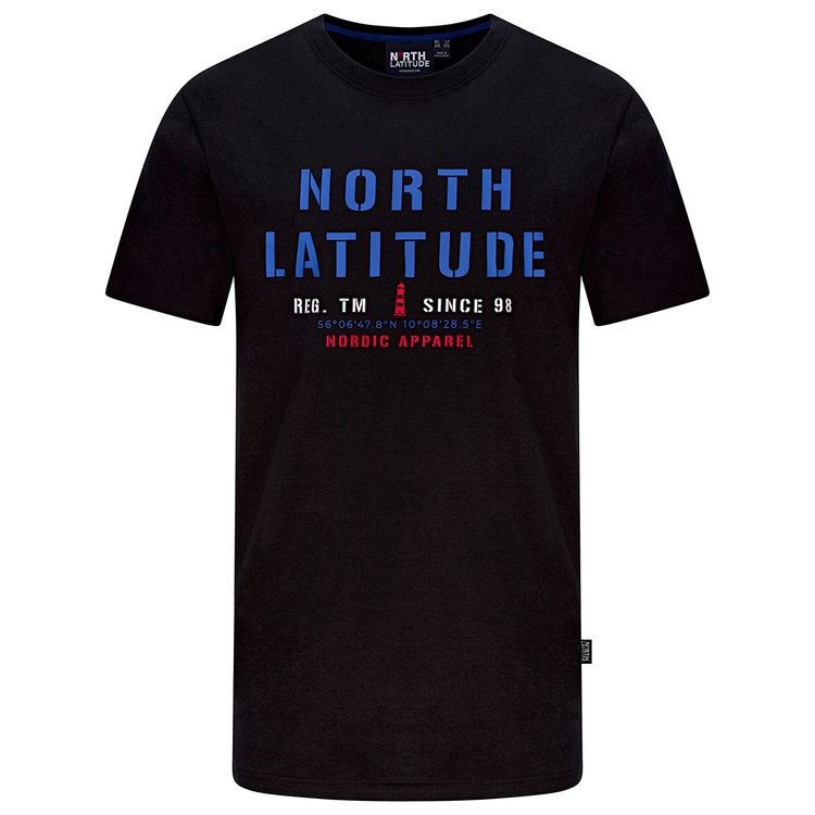 T-Shirt extra lang geschnitten mit Logo-Schriftzug in schwarz