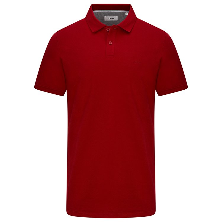 Piqué Poloshirt extra lang - weinrot
