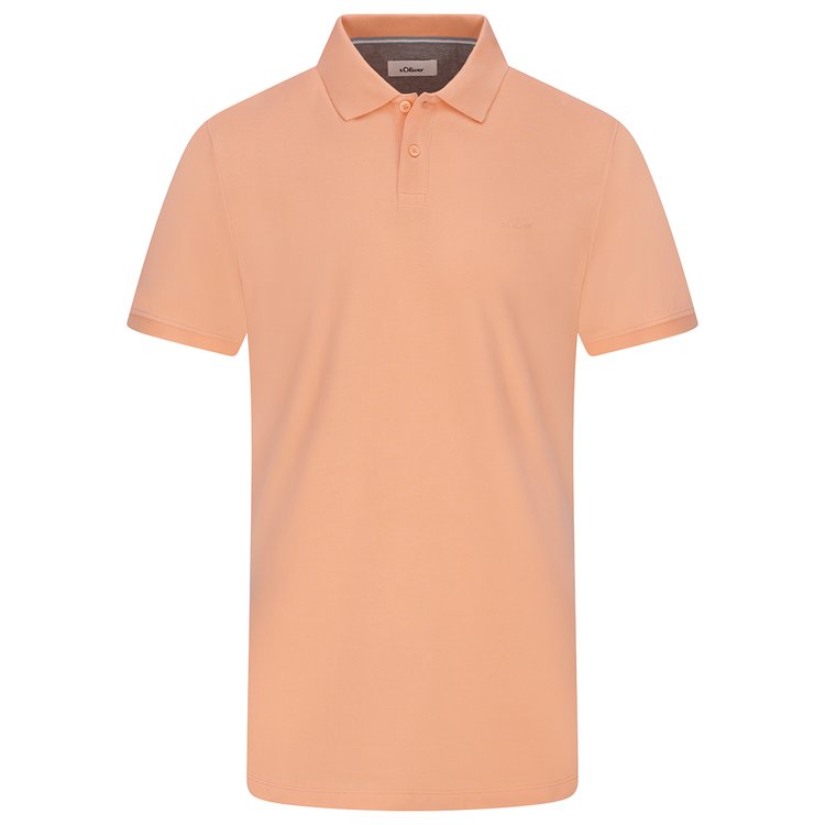 Piqué Poloshirt extra lang - papaya