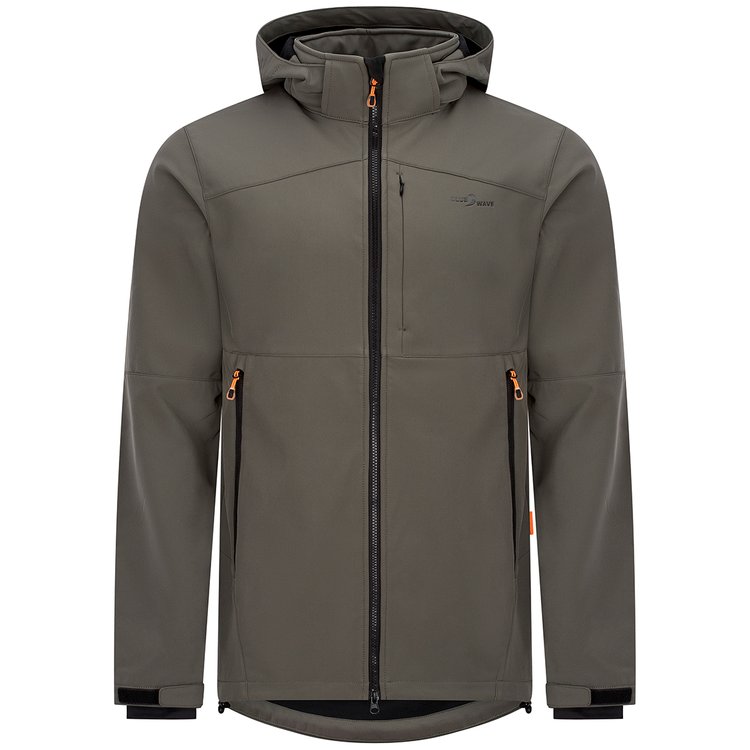 Herren Softshelljacke in Langgröße mit Microfleece-Futter in oliv