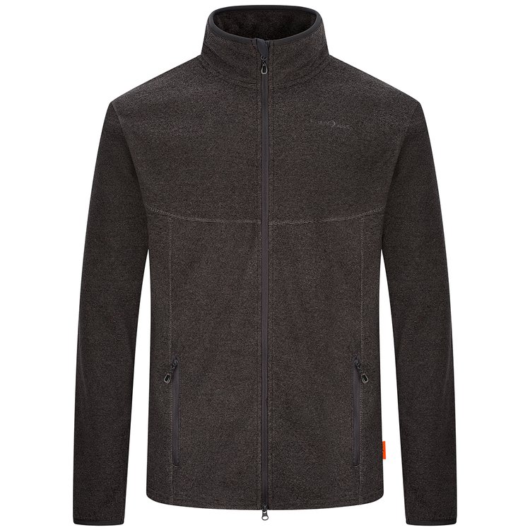 Fleecejacke mit extra langen Armen in anthrazit in Strickoptik