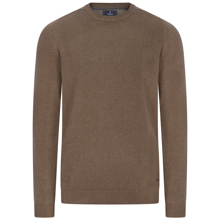 Strickpullover in Überlänge - braun