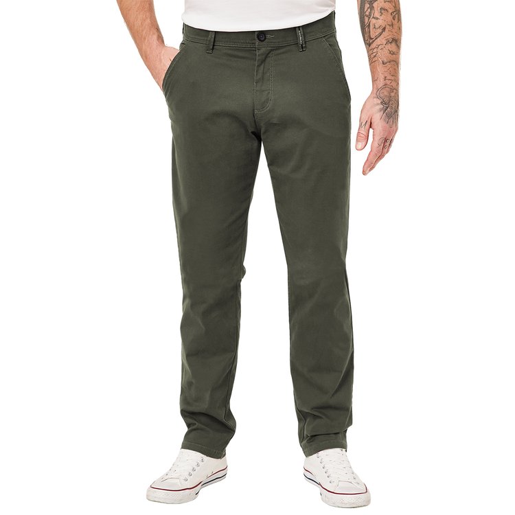 Bequeme Chino extra lang - oliv