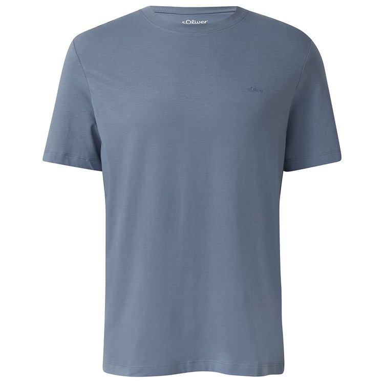 Basic T-Shirt extra lang - Rundhals - rauchblau