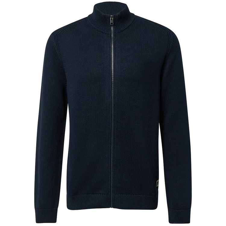 Extra lange Strickjacke aus Baumwolle - dunkelblau