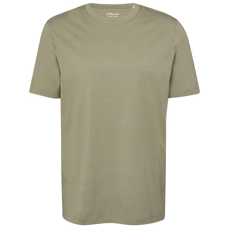 T-Shirt extra long Basic khaki Rundhals