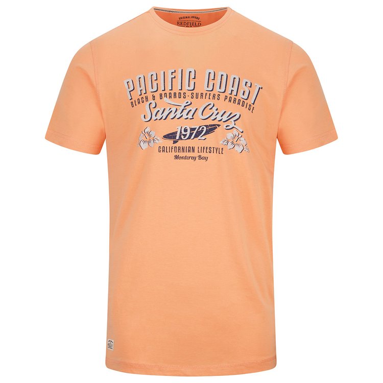 T-Shirt in Überlänge - Pacific Coast - orange