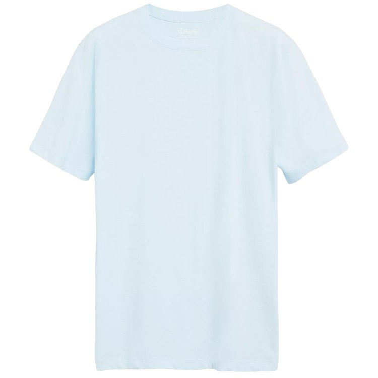 Extra langes Herren T Shirt Flammgarn hellblau