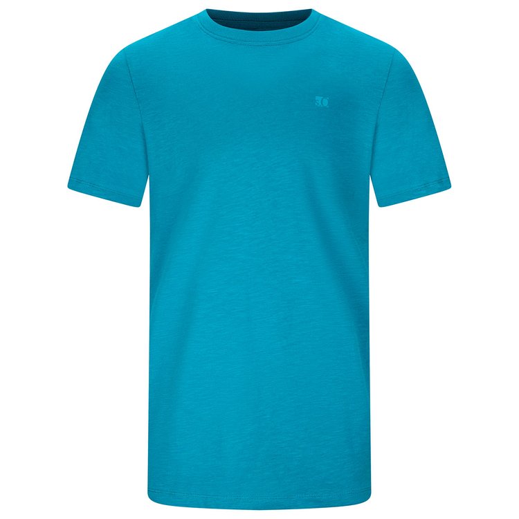 Extra langes T Shirt Flammgarn türkis