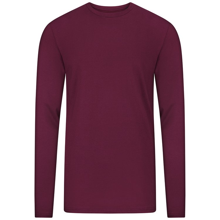 Langarmshirt extra lang - portwein