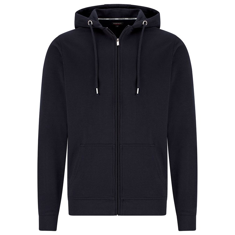 Extra lange Sweatjacke mit Kapuze - dunkelblau