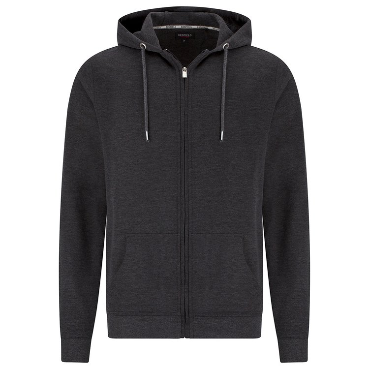 Extra lange Sweatjacke mit Kapuze - anthrazit