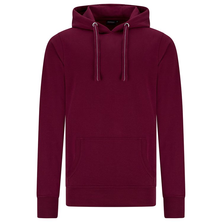 Hoodie extra lang - weinrot
