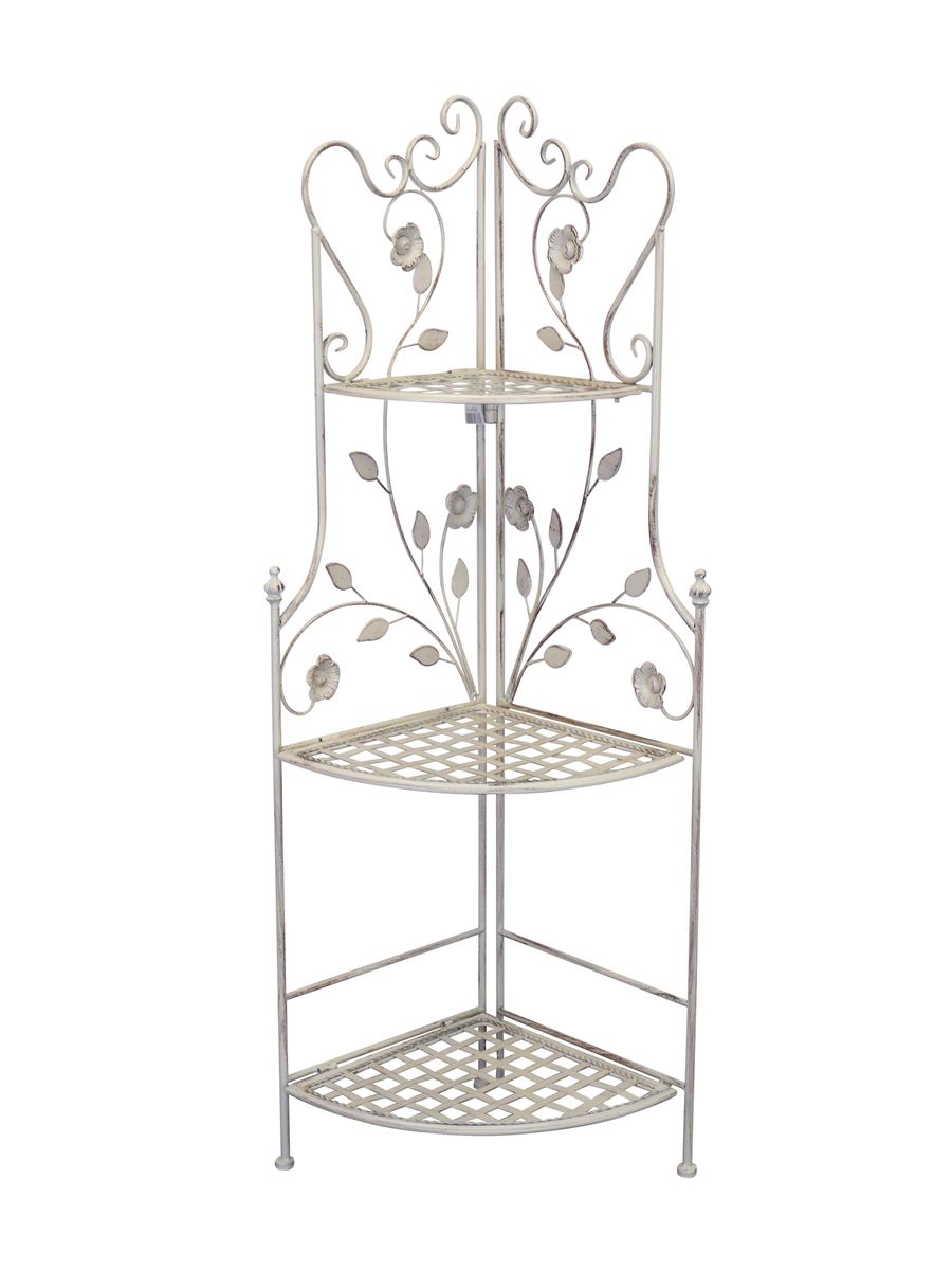 Klappbares Eckregal Blumenständer Metallregal im antiken Stil (11103) | Antike Möbel